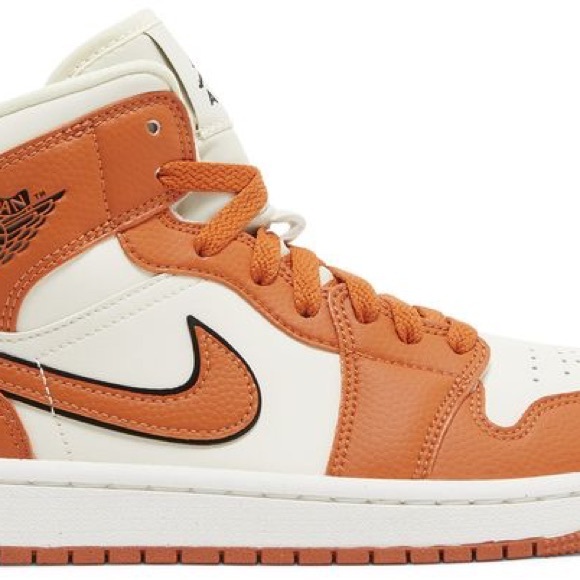 Nike Shoes - Nike Air Jordan Orange and White Sneakers